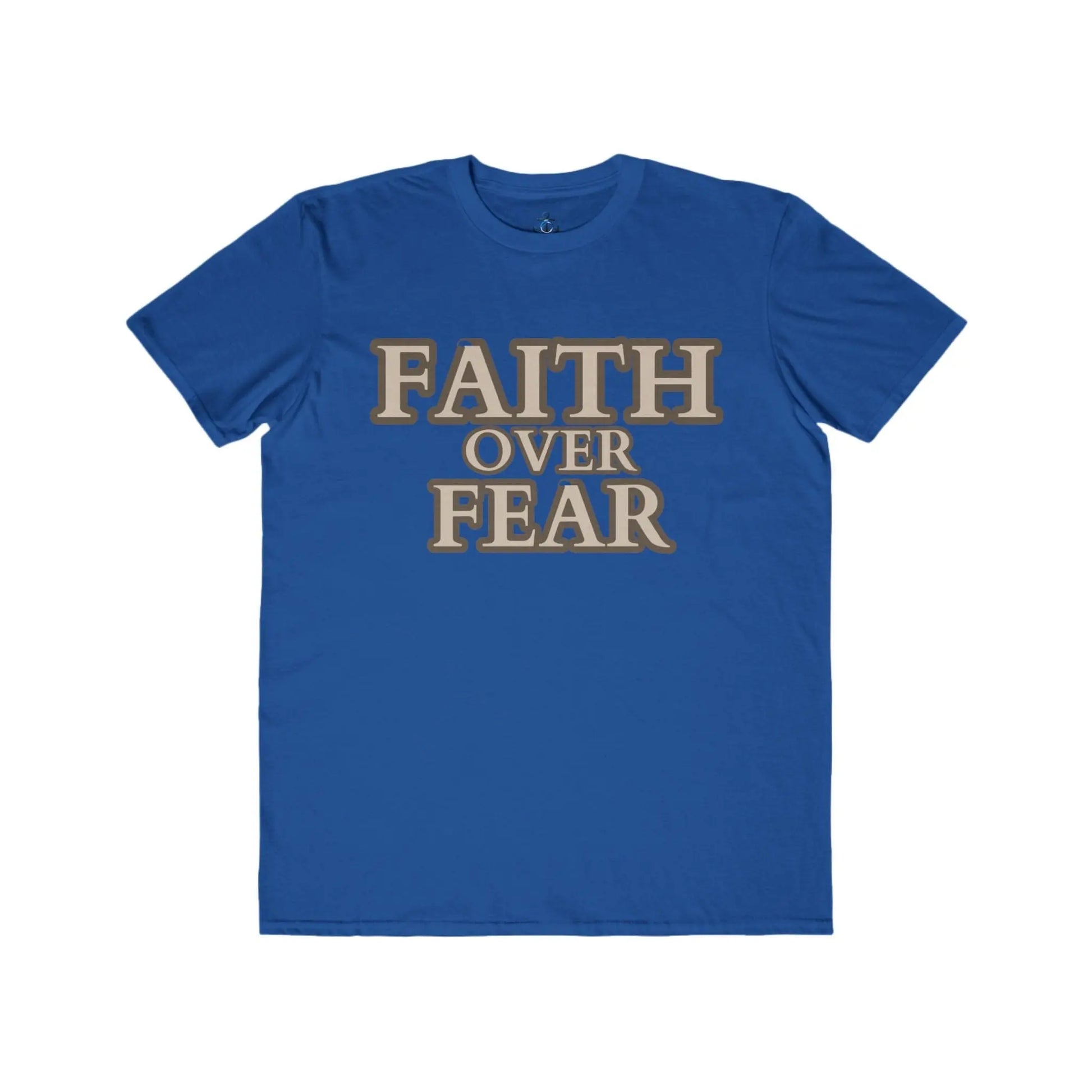 Royal Blue / S Faith Over Fear Men's Lightweight Fashion Tee
