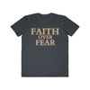 Heather Navy / S Faith Over Fear Men's Lightweight Fashion Tee