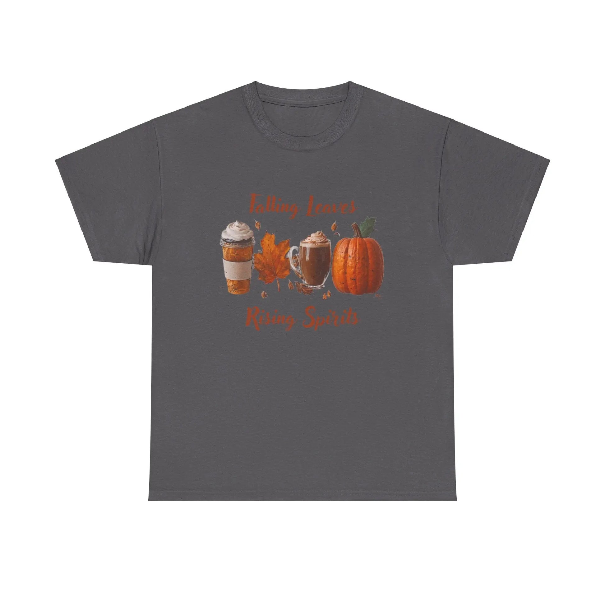 Falling Leaves Rising Spirits Unisex Heavy Cotton Tee: Classic Comfort and Style