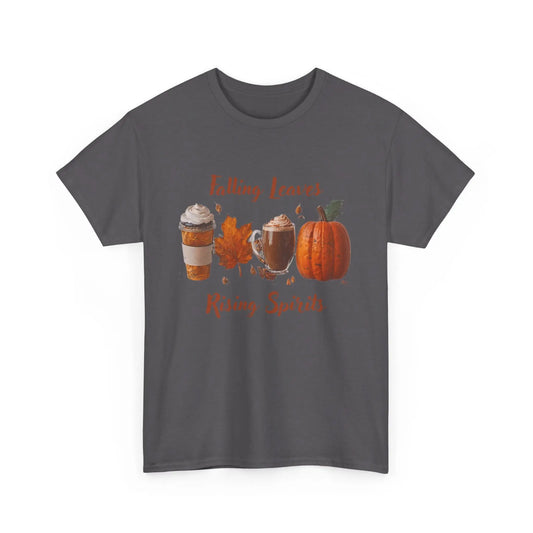 Falling Leaves Rising Spirits Unisex Heavy Cotton Tee: Classic Comfort and Style