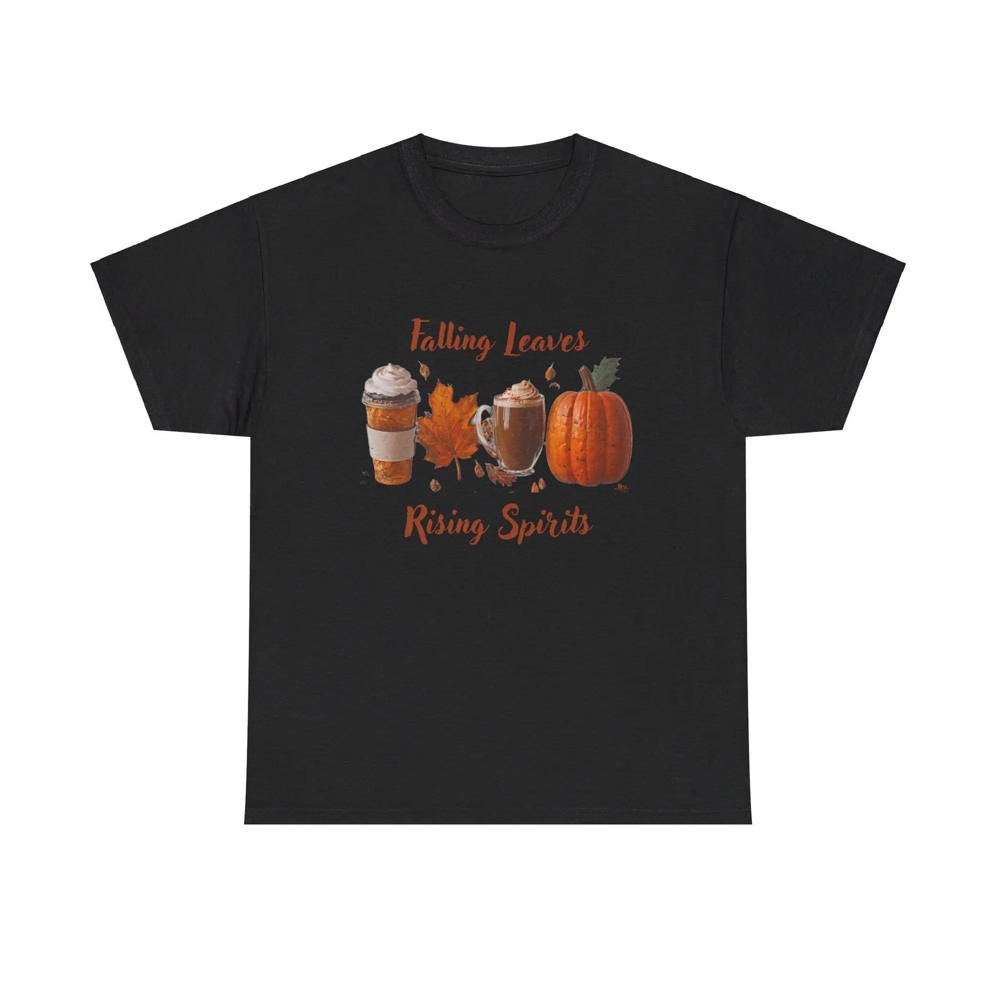 Falling Leaves Rising Spirits Unisex Heavy Cotton Tee: Classic Comfort and Style