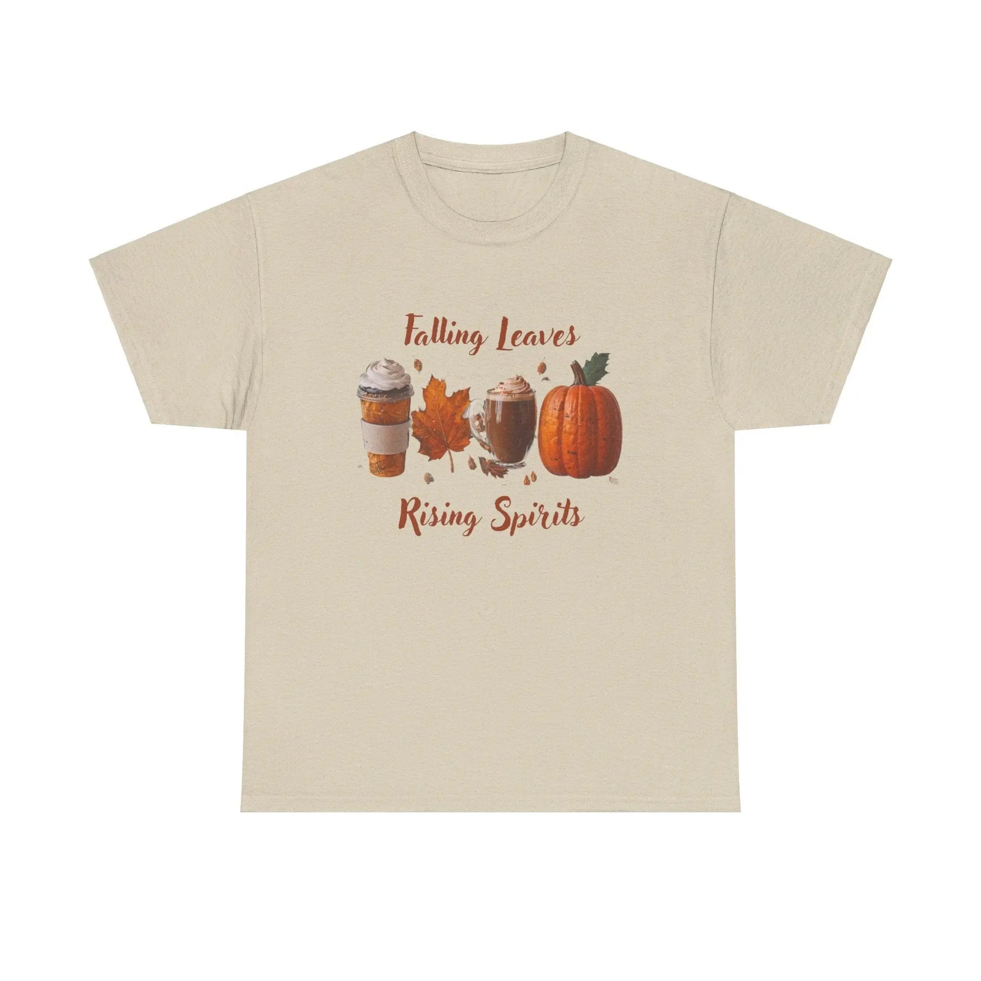 Falling Leaves Rising Spirits Unisex Heavy Cotton Tee: Classic Comfort and Style