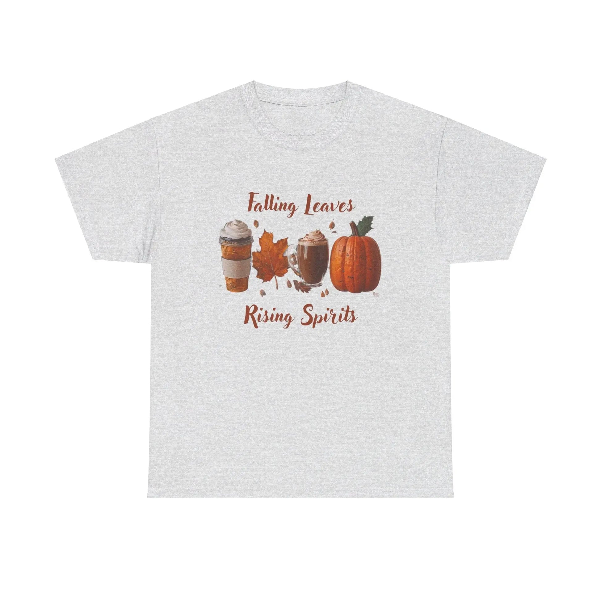 Falling Leaves Rising Spirits Unisex Heavy Cotton Tee: Classic Comfort and Style