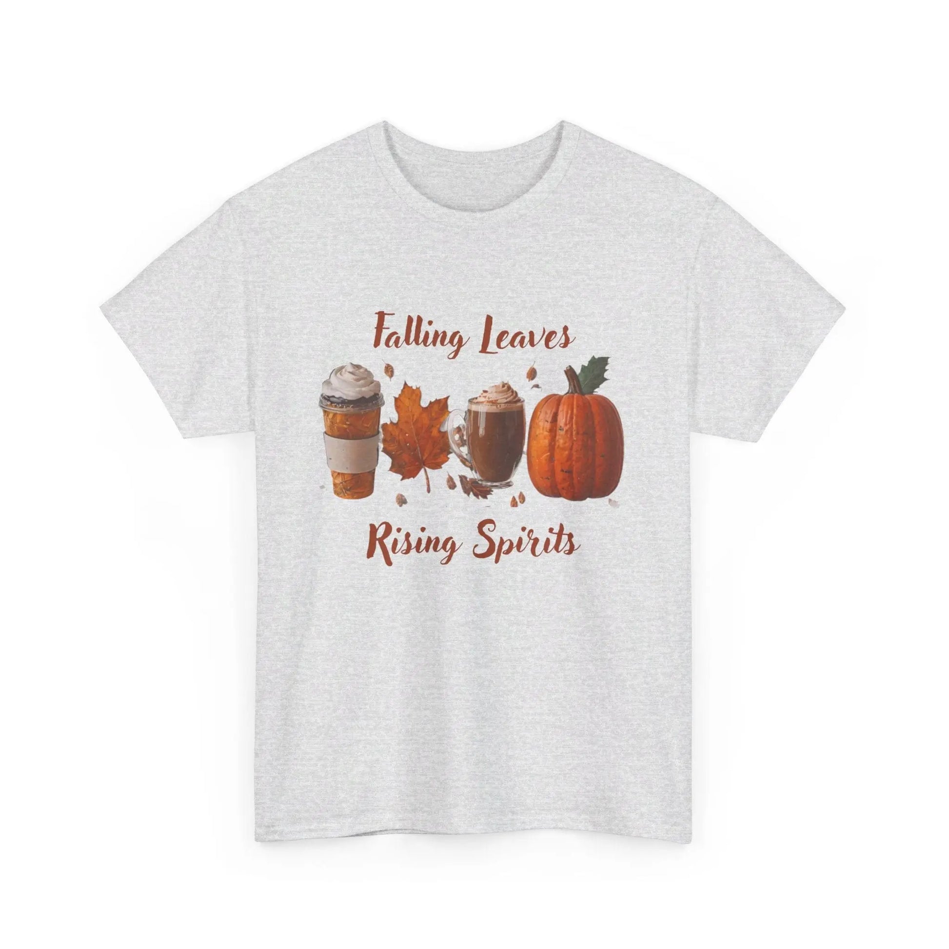Falling Leaves Rising Spirits Unisex Heavy Cotton Tee: Classic Comfort and Style