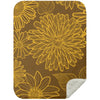 Brown / Small 30X40 Flower Mink Sherpa Blanket