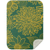 Forest / Small 30X40 Flower Mink Sherpa Blanket