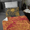 Flower Mink Sherpa Blanket