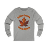 S / Athletic Heather Golden Leaves, Warm Hearts Unisex Jersey Long Sleeve Tee