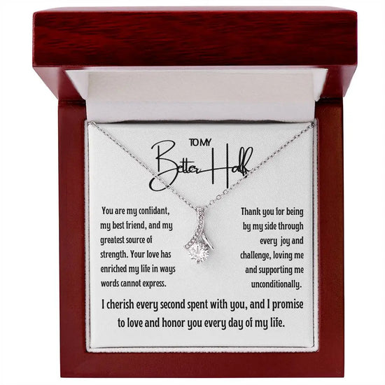 14K White Gold Finish / Luxury Box My Better Half