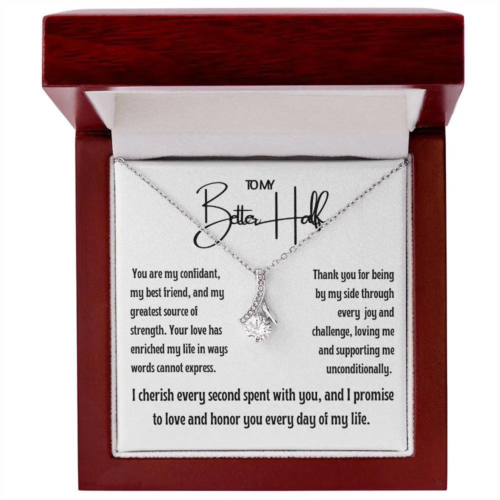 14K White Gold Finish / Luxury Box My Better Half