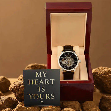 My Heart Is Yours Men's Openwork Watch