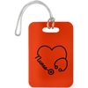 Orange Nurse Heart Luggage Bag Tag