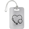 White Nurse Heart Luggage Bag Tag