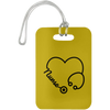 Old Gold Nurse Heart Luggage Bag Tag
