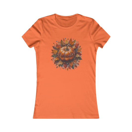 Orange / S Pumpkin Foliage Women's Favorite Tee