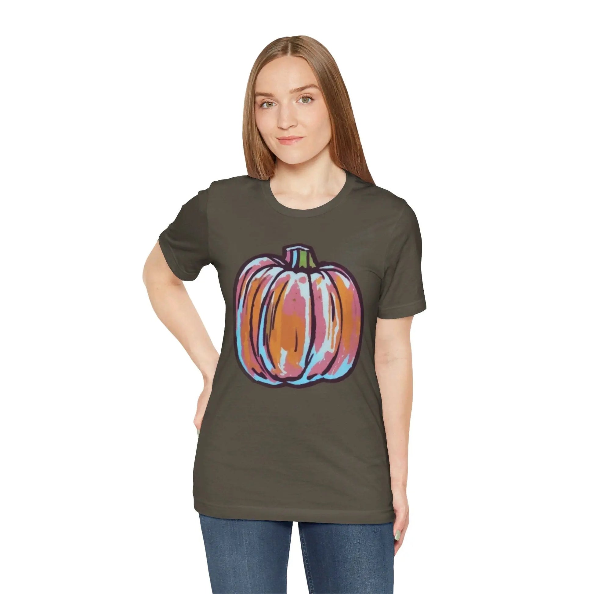 Army / S Pumpkin Unisex Jersey Short Sleeve Tee