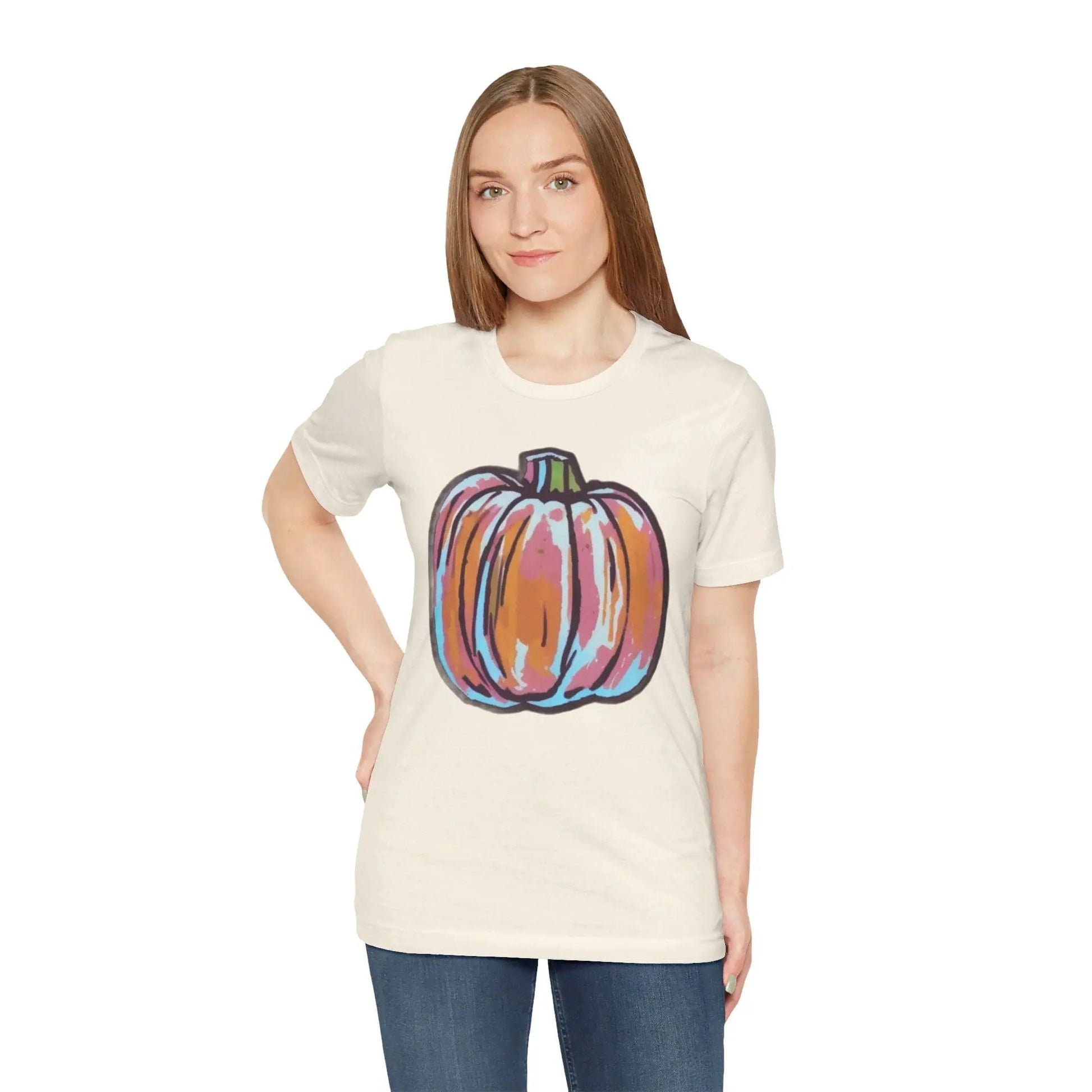 Natural / S Pumpkin Unisex Jersey Short Sleeve Tee