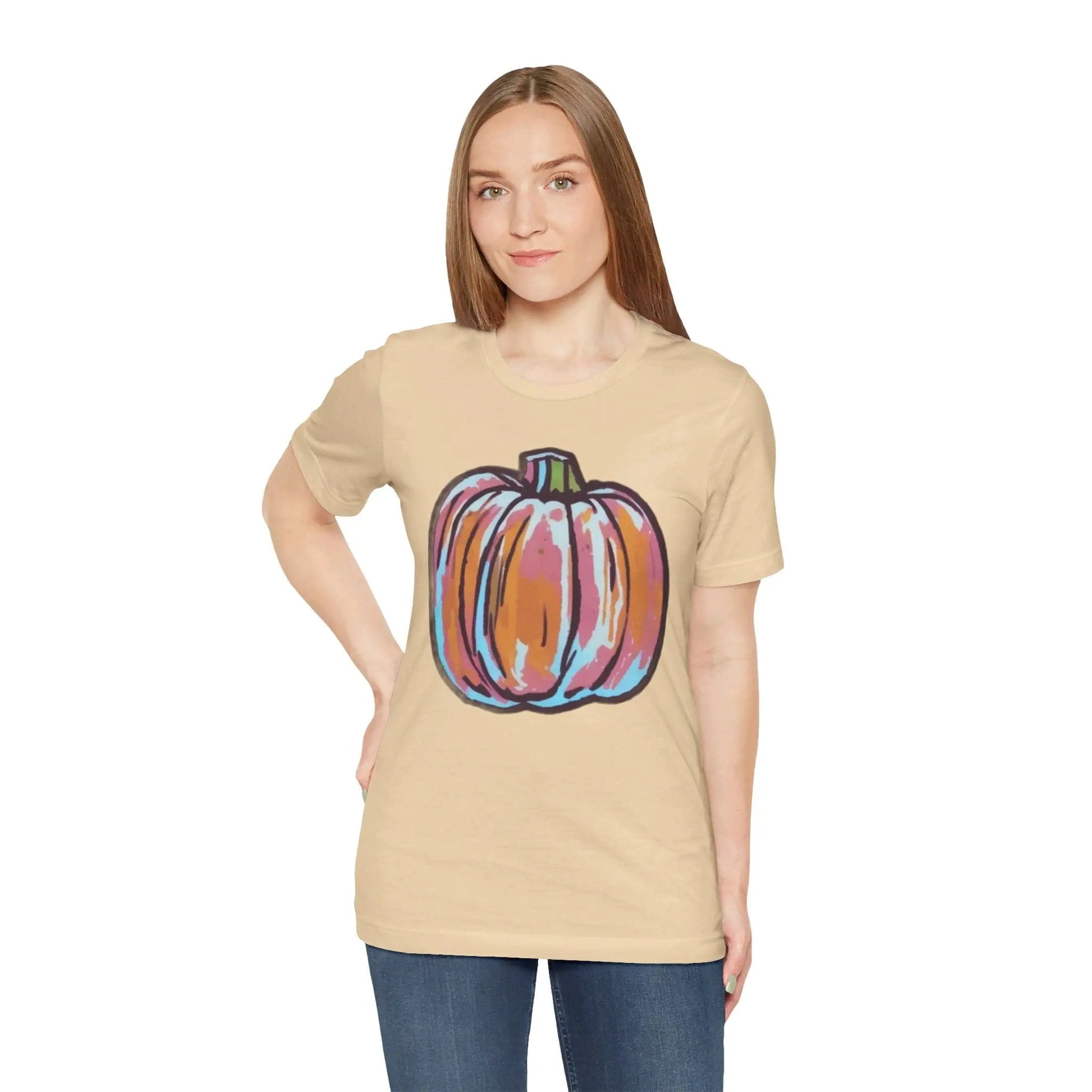 Soft Cream / S Pumpkin Unisex Jersey Short Sleeve Tee