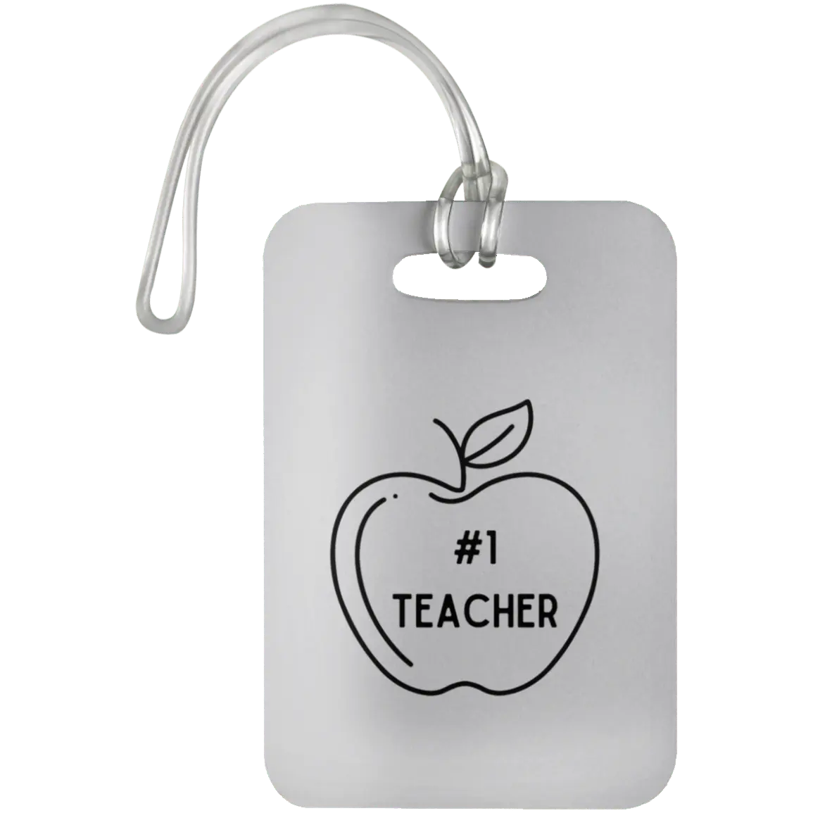 #1 Teacher / White #1 Teacher Luggage Bag Tags