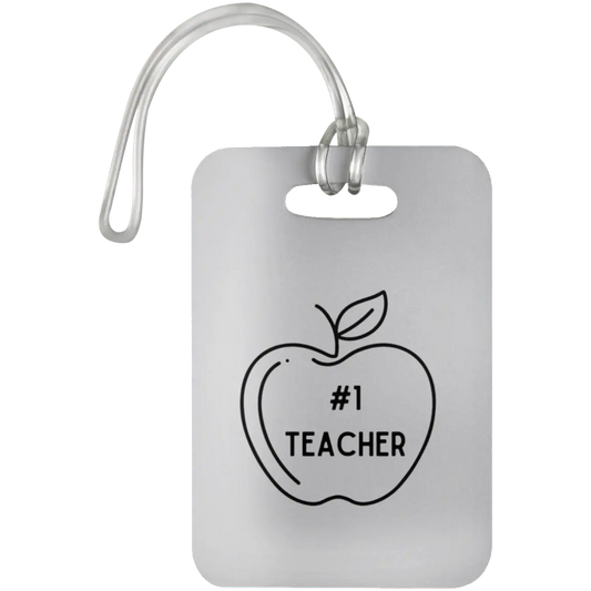#1 Teacher / White #1 Teacher Luggage Bag Tags