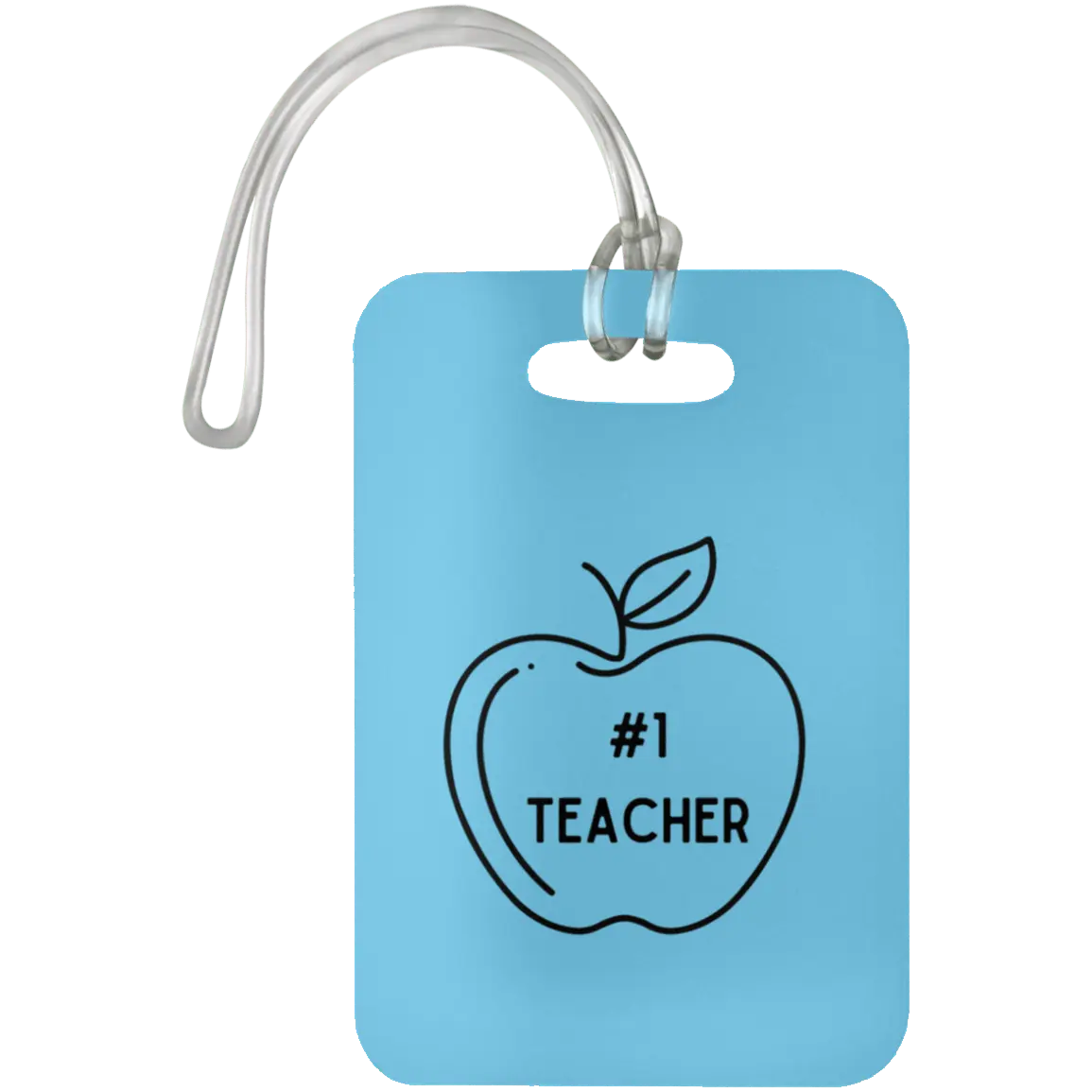 #1 Teacher / Columbia Blue #1 Teacher Luggage Bag Tags