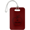 #1 Teacher / Maroon #1 Teacher Luggage Bag Tags