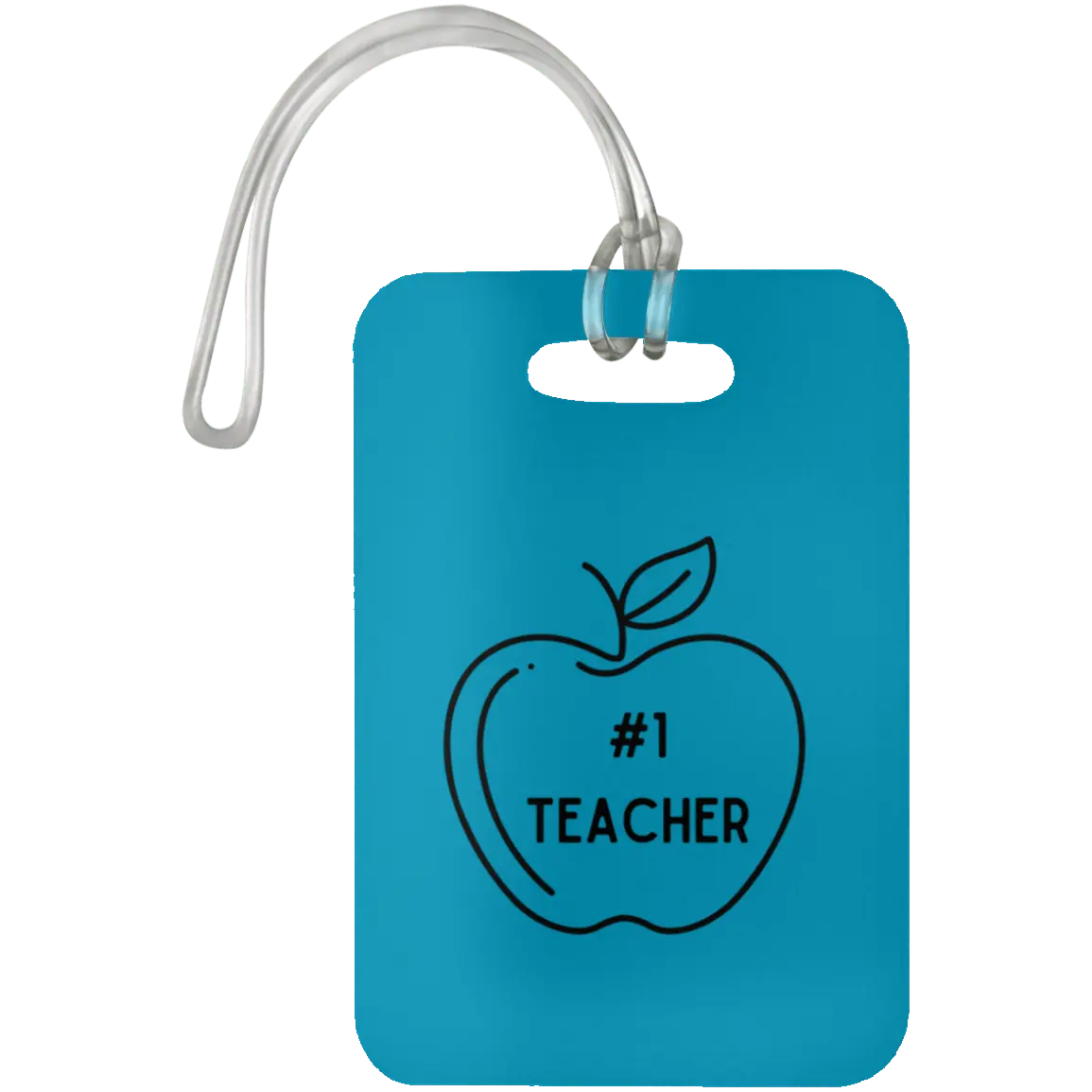 #1 Teacher / Turquoise #1 Teacher Luggage Bag Tags