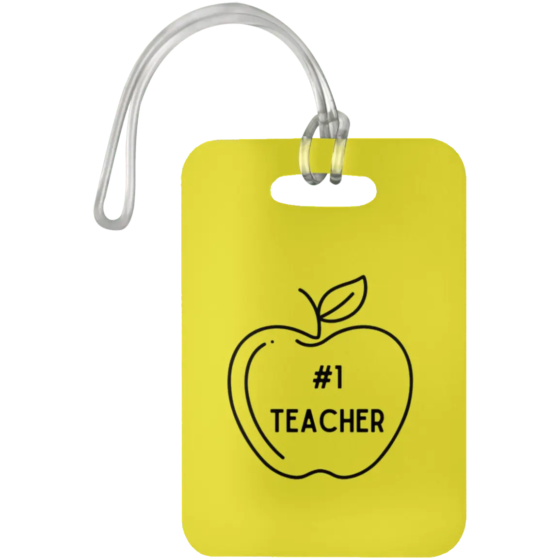 #1 Teacher / Yellow #1 Teacher Luggage Bag Tags