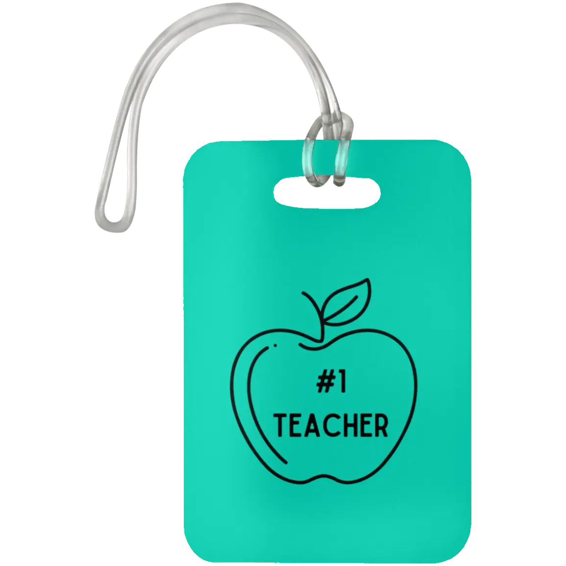 #1 Teacher / Teal #1 Teacher Luggage Bag Tags