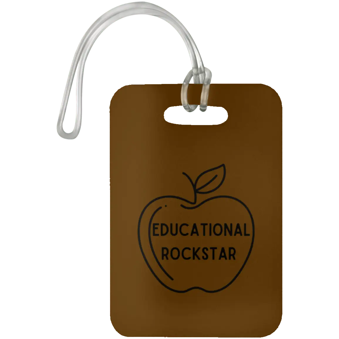 Educational Rockstar / Brown #1 Teacher Luggage Bag Tags