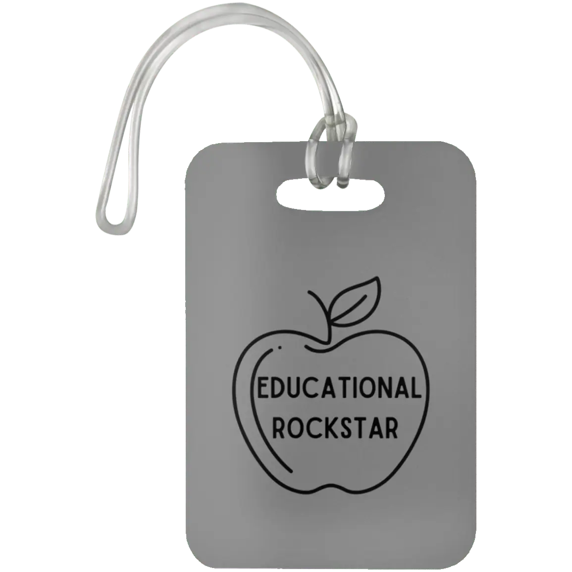 Educational Rockstar / Gray #1 Teacher Luggage Bag Tags