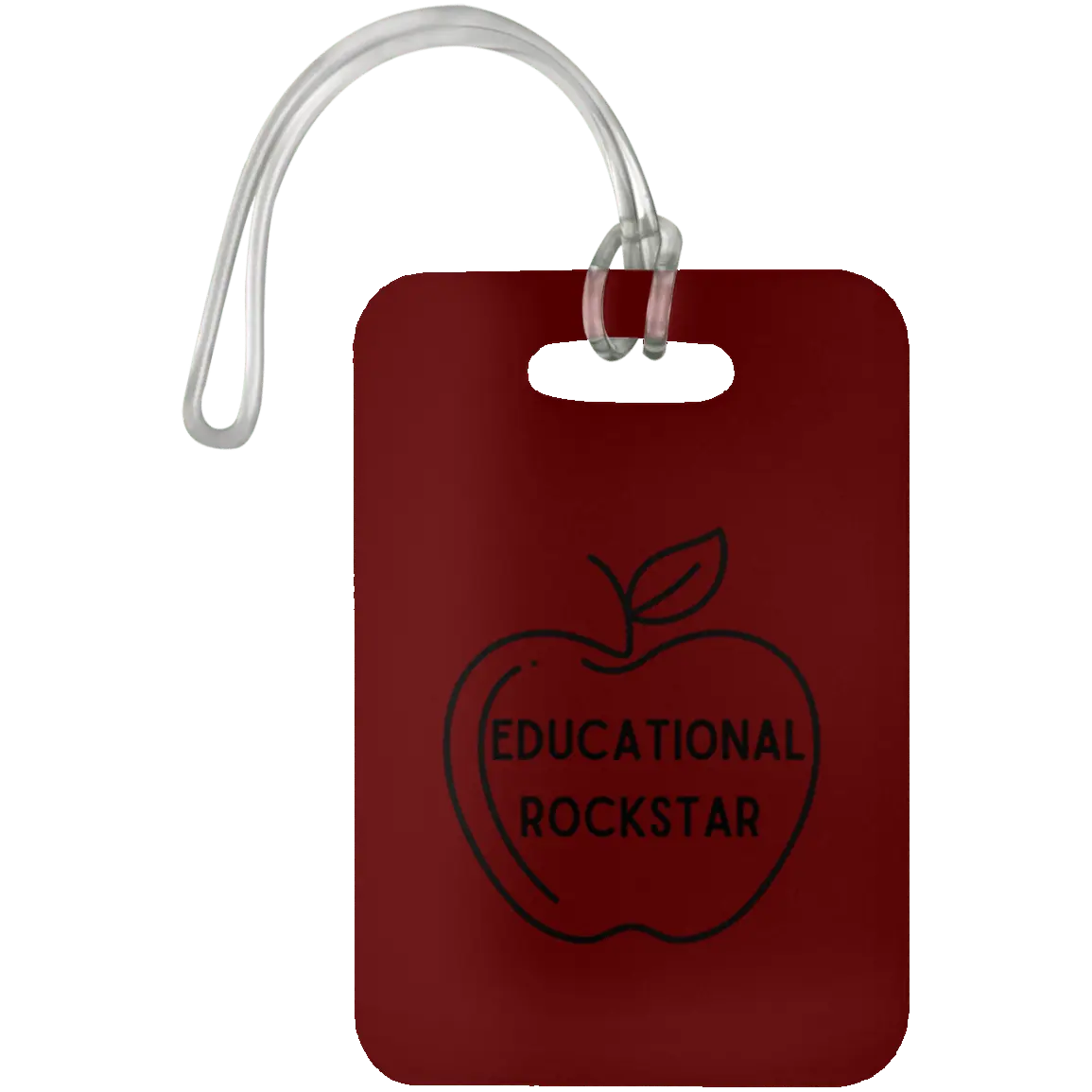 Educational Rockstar / Maroon #1 Teacher Luggage Bag Tags