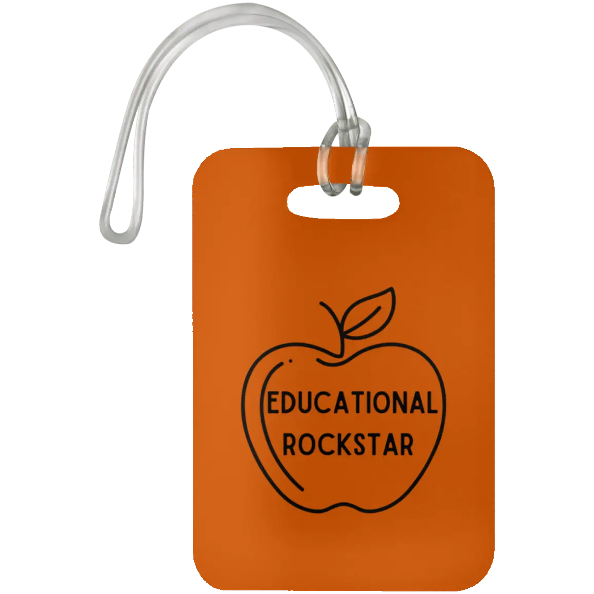Educational Rockstar / Orange #1 Teacher Luggage Bag Tags