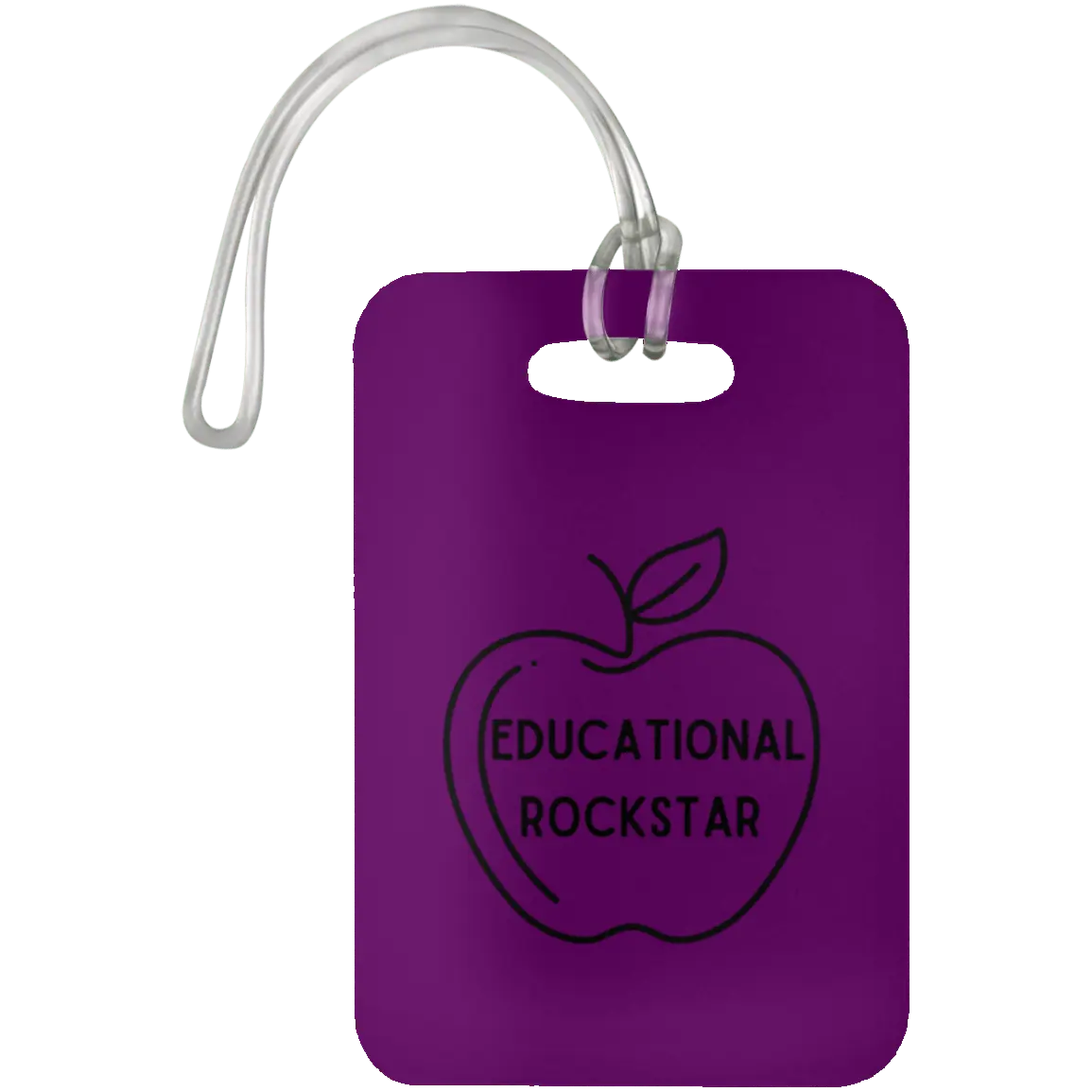 Educational Rockstar / Purple #1 Teacher Luggage Bag Tags