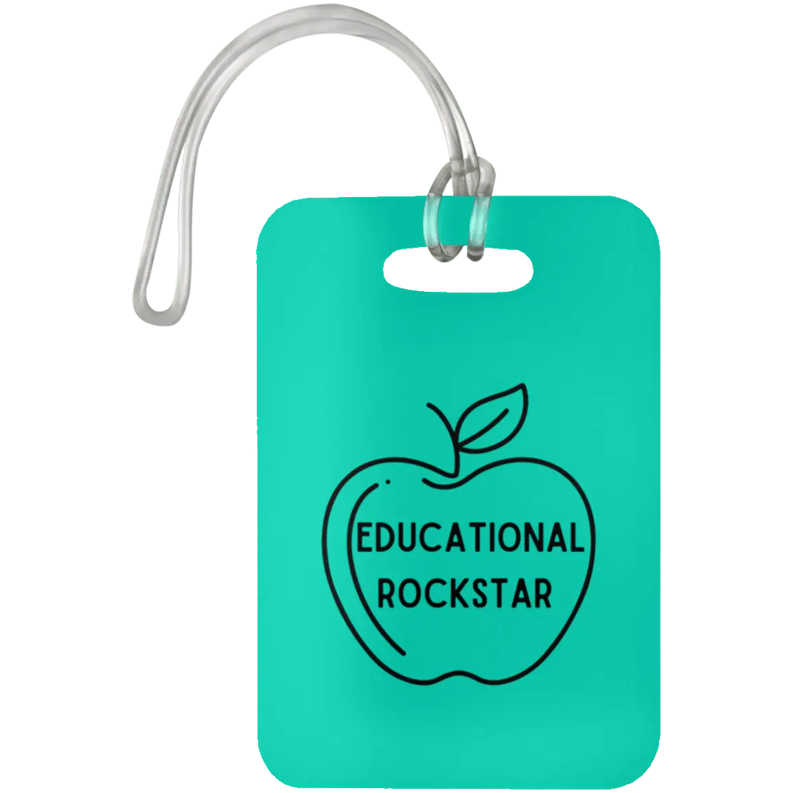 Educational Rockstar / Teal #1 Teacher Luggage Bag Tags