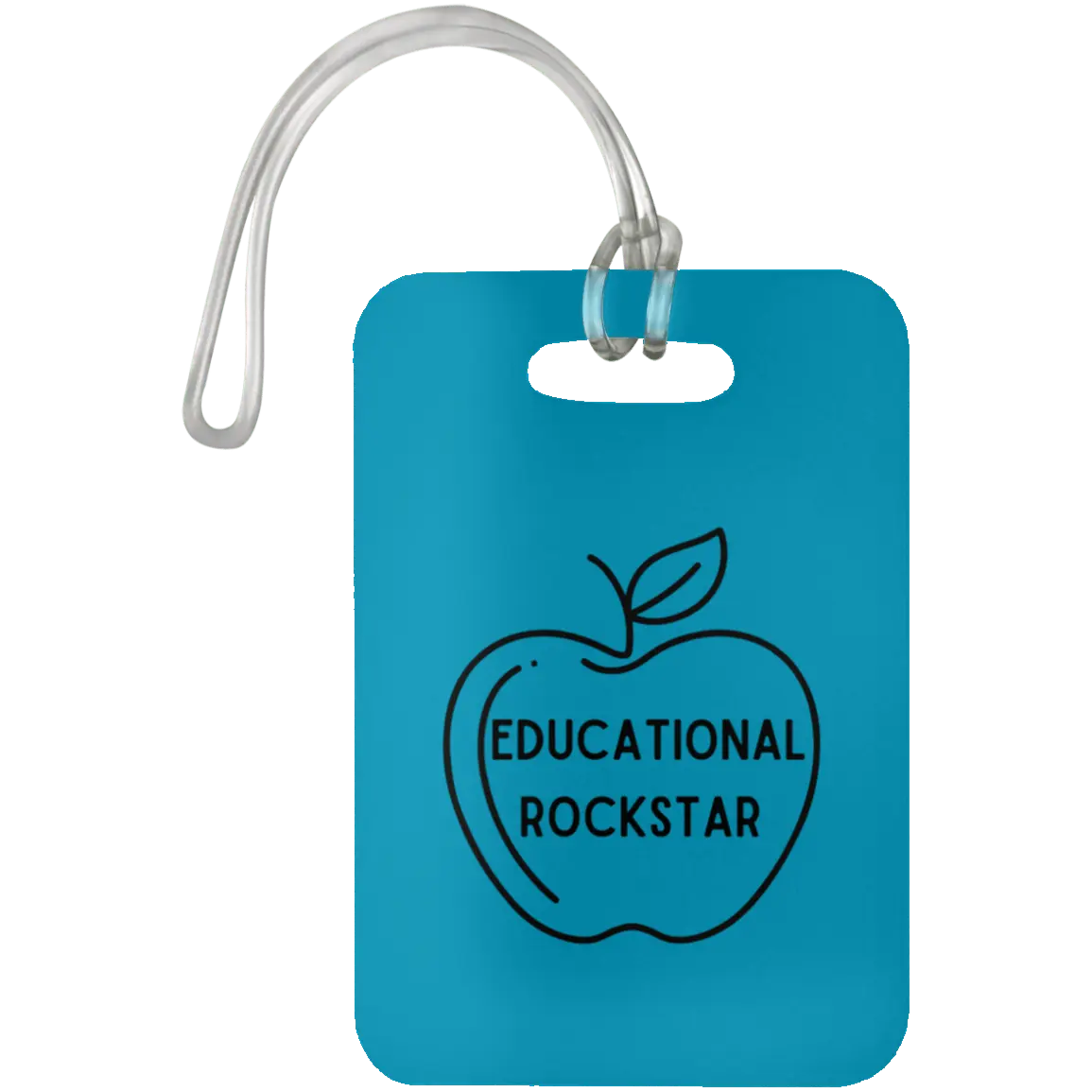 Educational Rockstar / Turquoise #1 Teacher Luggage Bag Tags