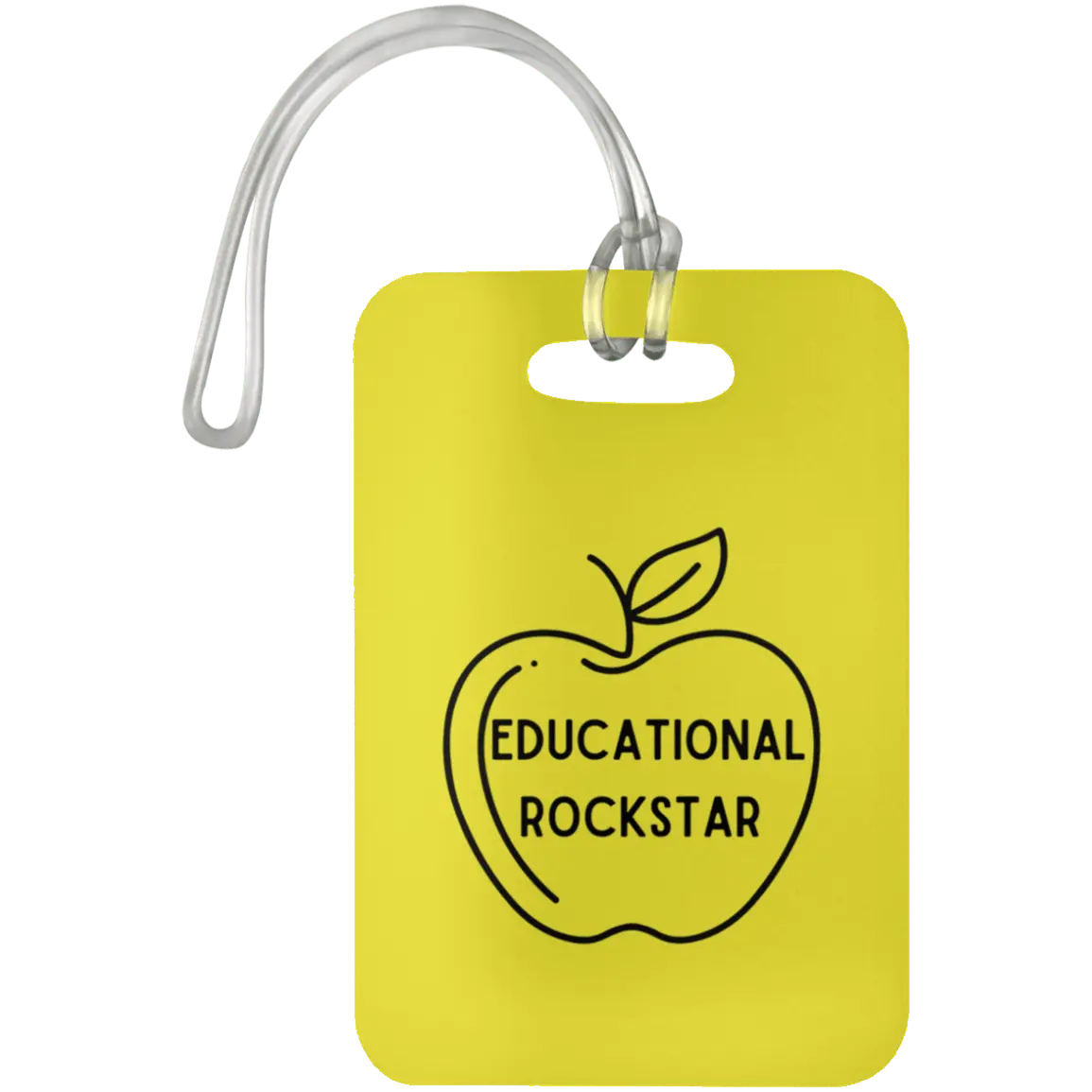 Educational Rockstar / Yellow #1 Teacher Luggage Bag Tags