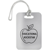 Educational Rockstar / White #1 Teacher Luggage Bag Tags
