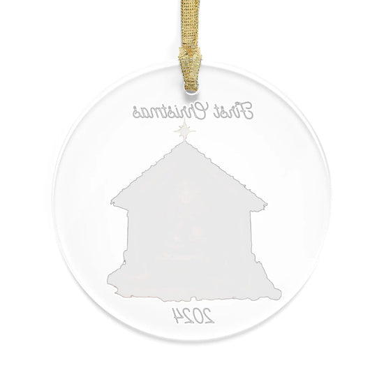 AnchorFinds.com Accessories Basic No Name/2025 Baby's First Christmas Nativity Scene Acrylic Ornaments