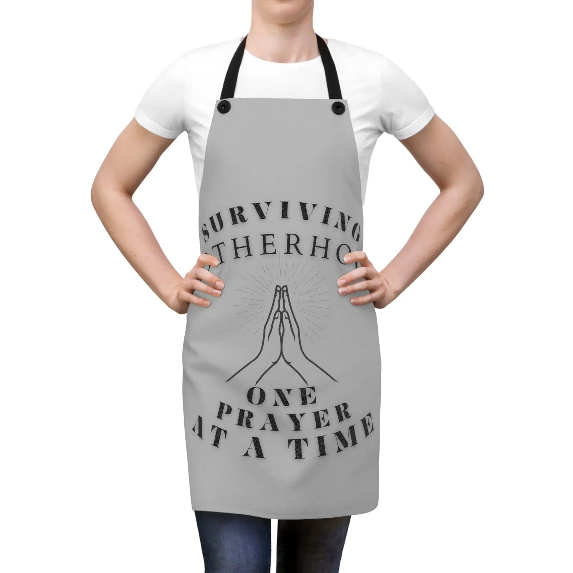 AnchorFinds.com Accessories Light Grey Surviving Motherhood One Prayer at a Time Apron