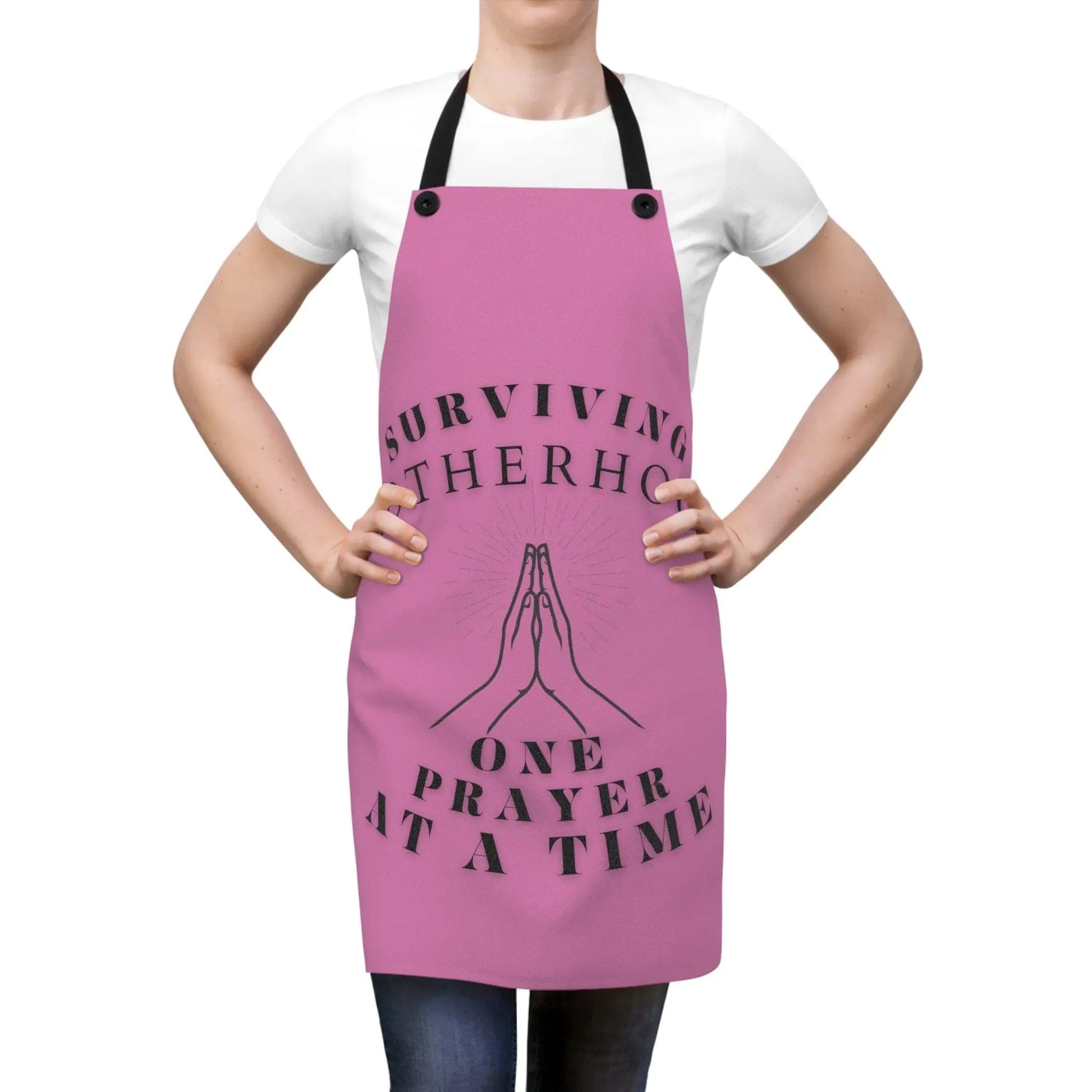 AnchorFinds.com Accessories Light Pink Surviving Motherhood One Prayer at a Time Apron