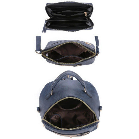 AnchorFinds.com Bags Gold 3in1 Cute Bear Design Handle Backpack W Crossbody And Wallet Set