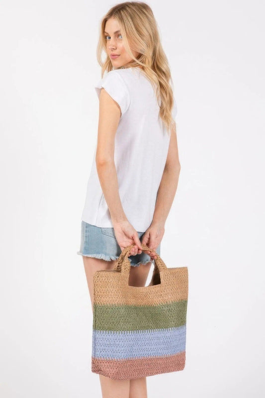 AnchorFinds.com Bags Multi Color Stripe Tote Bag