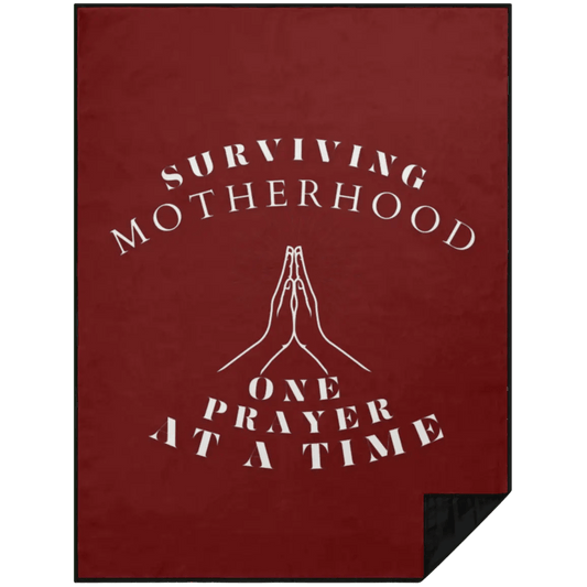 AnchorFinds.com Blankets Maroon One Prayer at a Time Premium Picnic Blanket 60x80