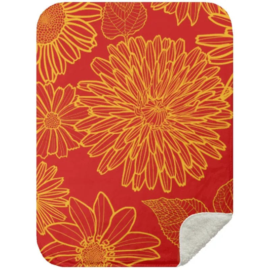 AnchorFinds.com Blankets Red / Small 30X40 Flower Mink Sherpa Blanket: Unparalleled Comfort Meets Stunning Design