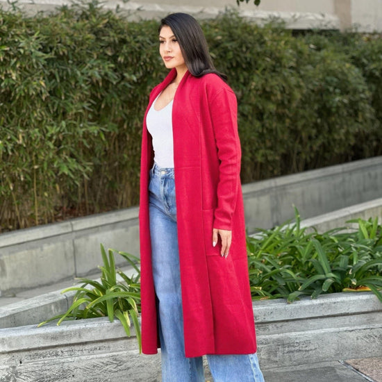 AnchorFinds.com Clover Fine Knit Midi Cardi Cardigan With Pockets