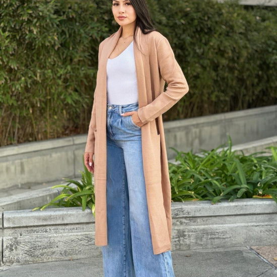 AnchorFinds.com Clover Fine Knit Midi Cardi Cardigan With Pockets