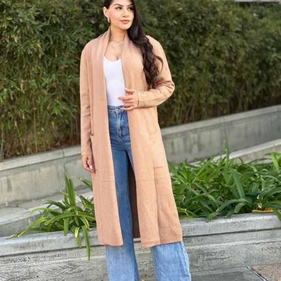 AnchorFinds.com Clover Fine Knit Midi Cardi Cardigan With Pockets