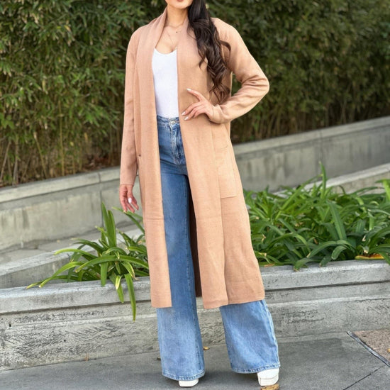 AnchorFinds.com Clover Fine Knit Midi Cardi Cardigan With Pockets