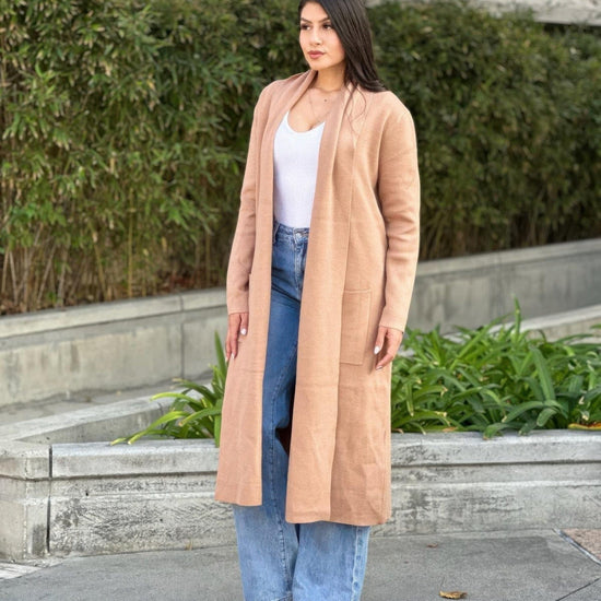 AnchorFinds.com Clover Fine Knit Midi Cardi Cardigan With Pockets